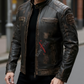 Cafe Racer Vintage style Brown Distressed Leather Jacket For Men (SF579)