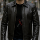 Conor Black Leather Jacket For Men (SF576)