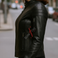 Jasmine Black Racer Leather Jacket For Women (SF140)