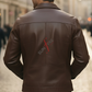 Rickon Brown Leather Jacket For Men (SF114) 