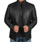 Lambskin Black Leather Coat For Men