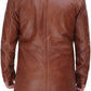 Tan Leather Car Coat 