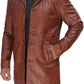  Tan Leather Car Coat For Men