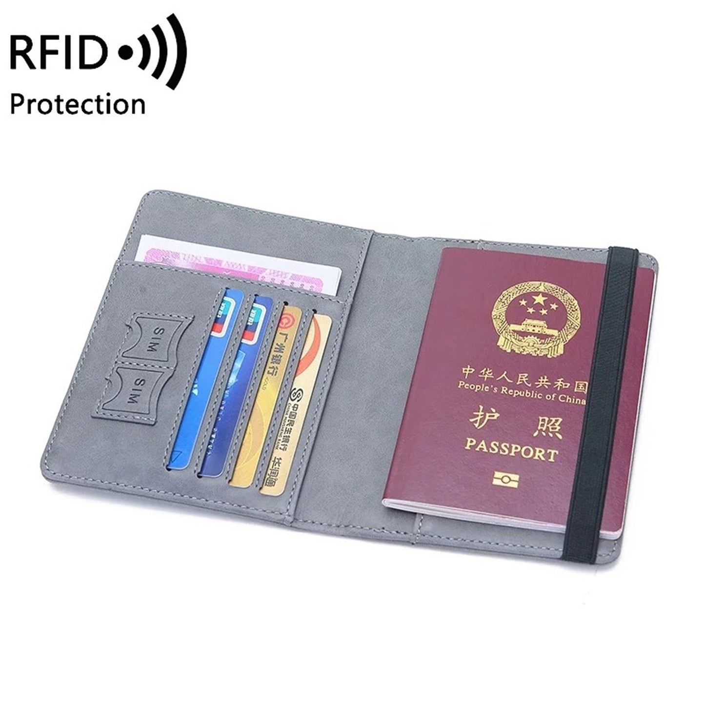 Leather Multiple Travel Air Ticket passport Holder