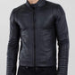 Original Black Fitted Iconic Biker Leather Jacket For Men