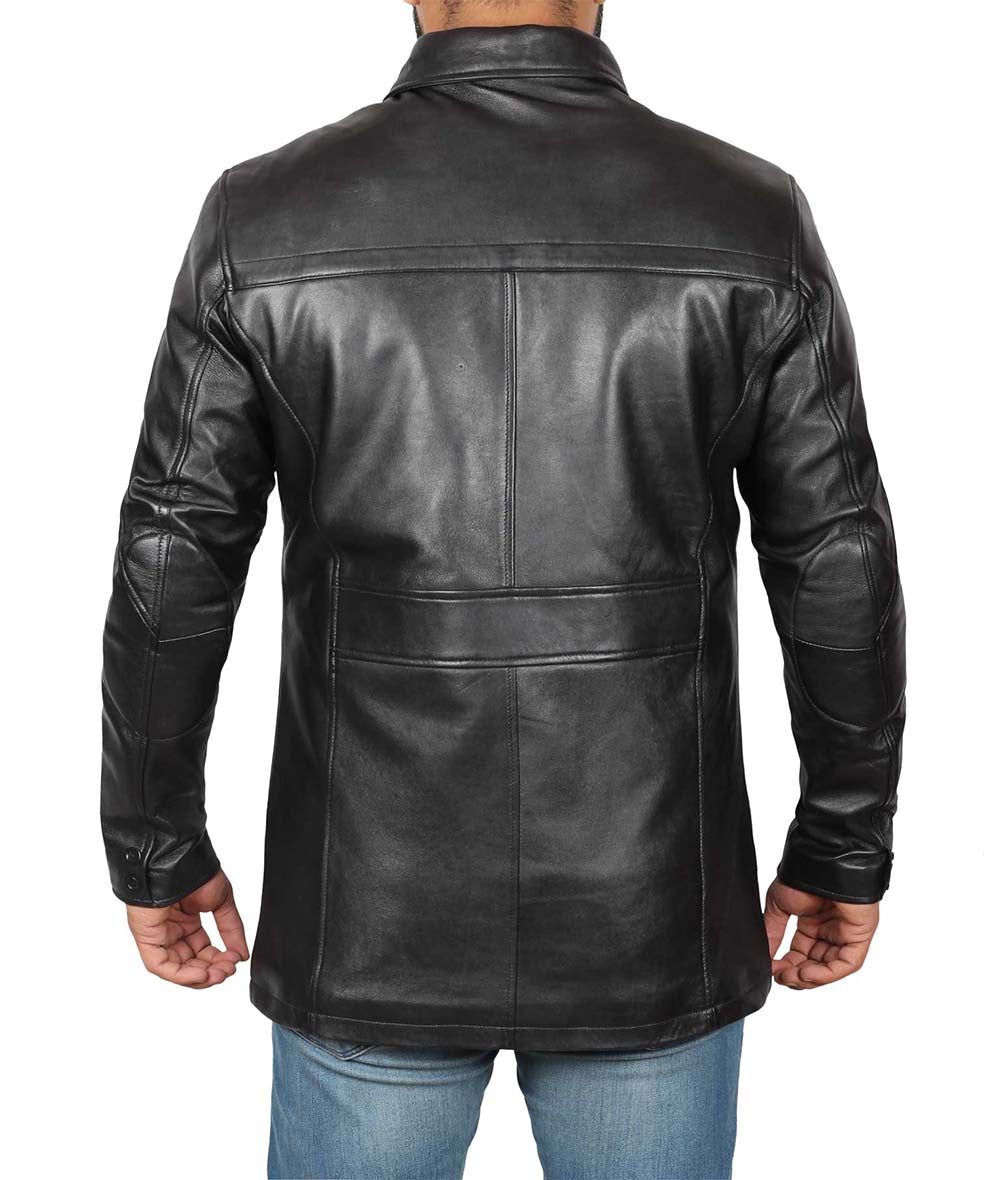 Black Leather Coat For Men