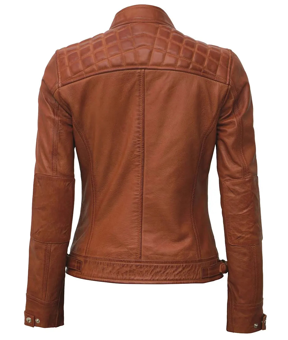 an Biker Leather Jacket For Women