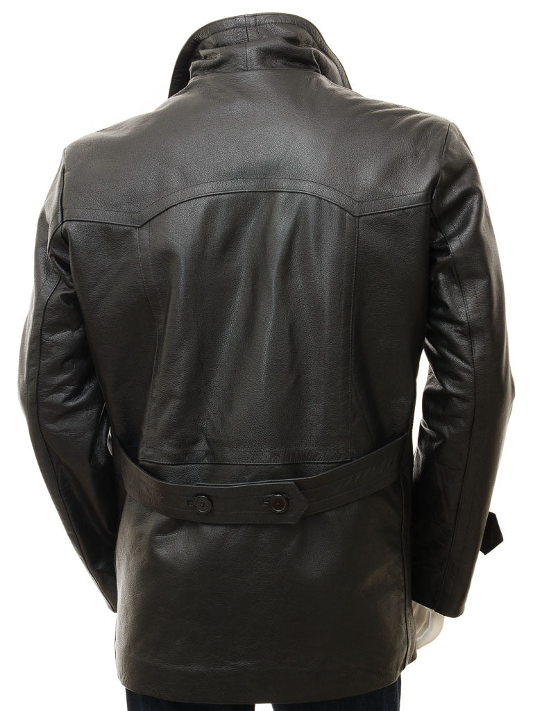  Black Leather Coat For Men